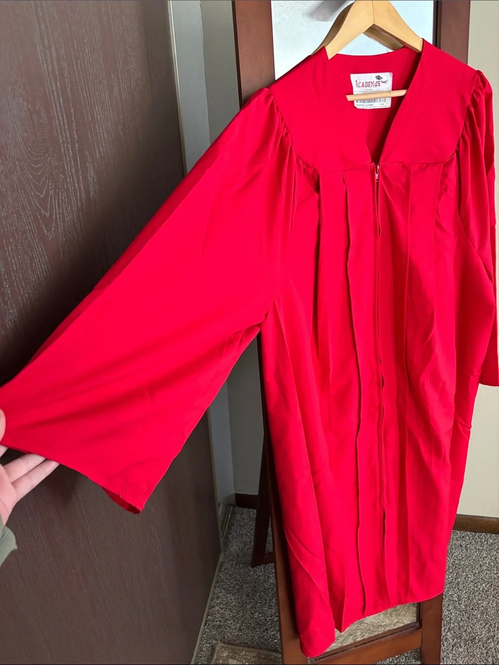 Red Graduation Gown - Picture 3 of 6